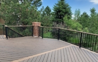 composite deck with picture frame design