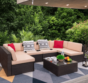 Classy and comfortable outdoor couch