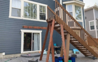 dangerous staircase left by previous contractor