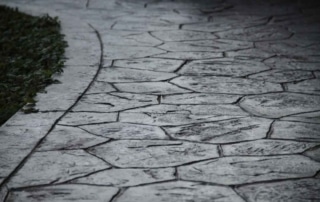 stamped concrete walkway