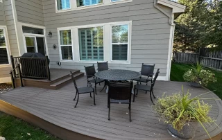 composite deck with curved edges